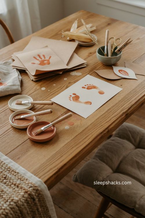 Thanksgiving crafts for babies with simple paint and paper ideas 
