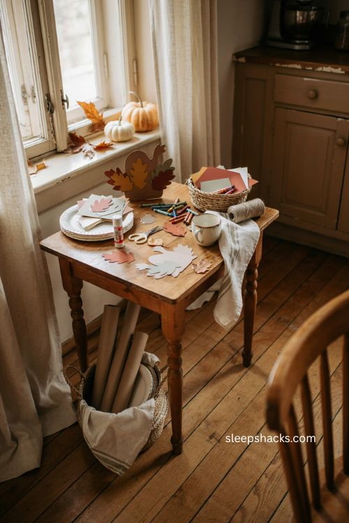 Thanksgiving crafts for kids preschoolers cozy kitchen activity table