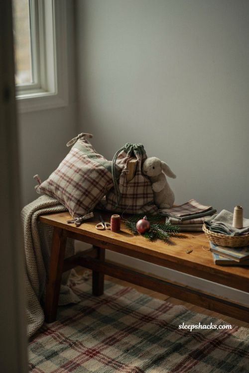 Travel pillowcase and book bag set Christmas sewing ideas for kids 
