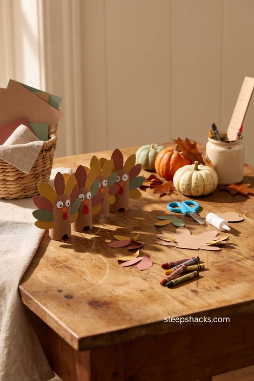 Turkey finger puppet craft for preschoolers Thanksgiving kids activity