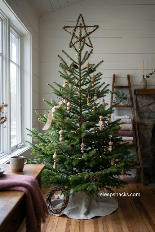 Twig and grapevine star christmas tree topper ideas for rustic natural decor 