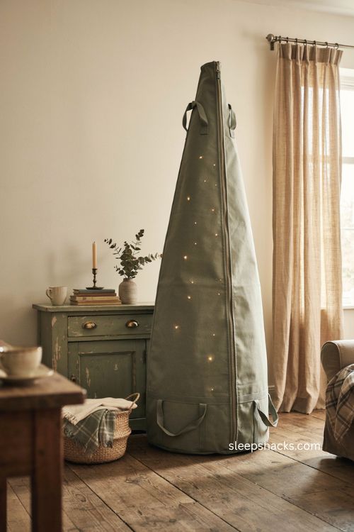 Upright Christmas tree storage bag for fully assembled trees 