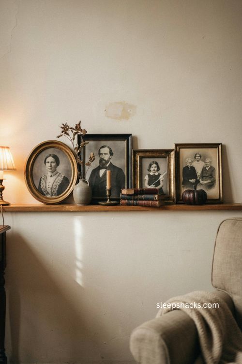 Vintage haunted portrait wall decor for apartment Halloween 