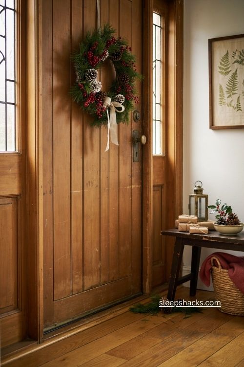 Vintage pinecone and berry christmas wreath with classic woodland charm 