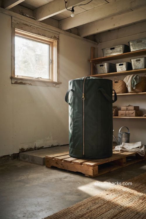 Waterproof Christmas tree storage bag for humid garage or basement 