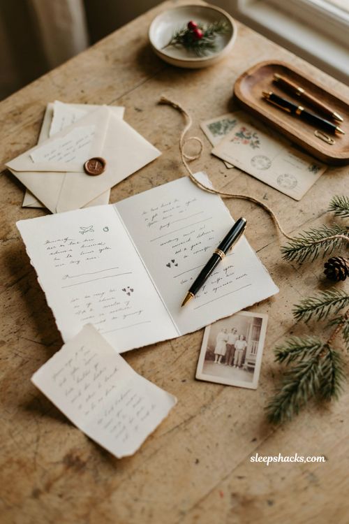 Year in review Christmas card ideas with personal family memories

