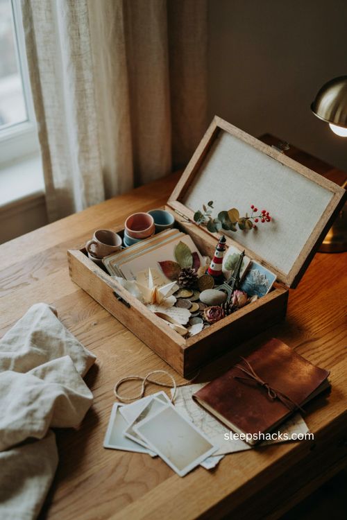 Year long memory box Christmas gift idea for boyfriend with travel keepsakes 