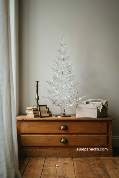 Year round crystal Christmas tree keepsake and heirloom decor