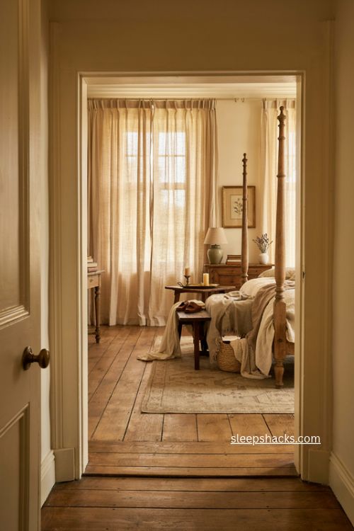 canopy four poster bed ideas for an elegant cozy main bedroom