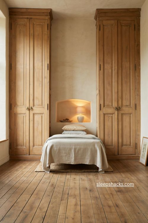 ceiling high armoires around bed storage ideas for small bedrooms