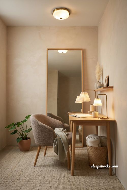 large mirror ideas to brighten a windowless office 