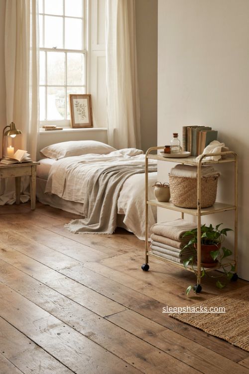 rolling cart storage ideas for small multifunctional bedrooms