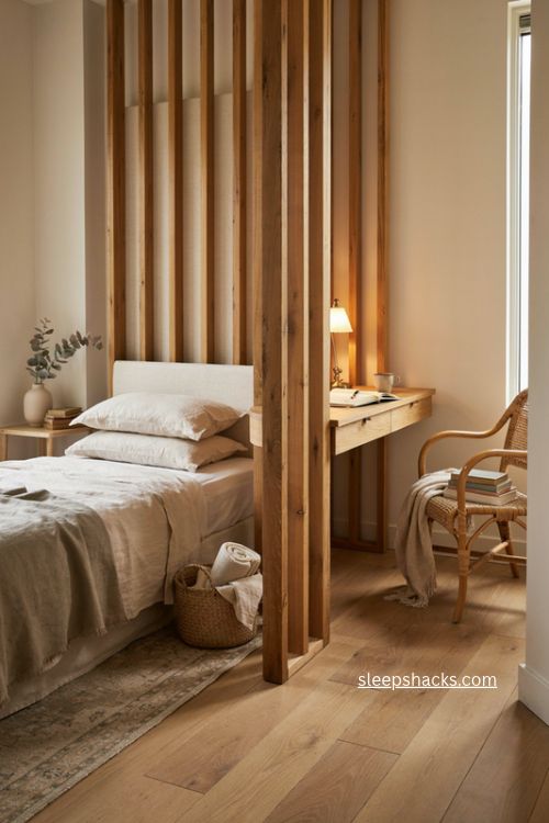 room divider headboard wall ideas for small multifunctional bedrooms