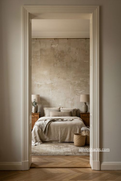 venetian plaster statement wall ideas for a luxurious main bedroom