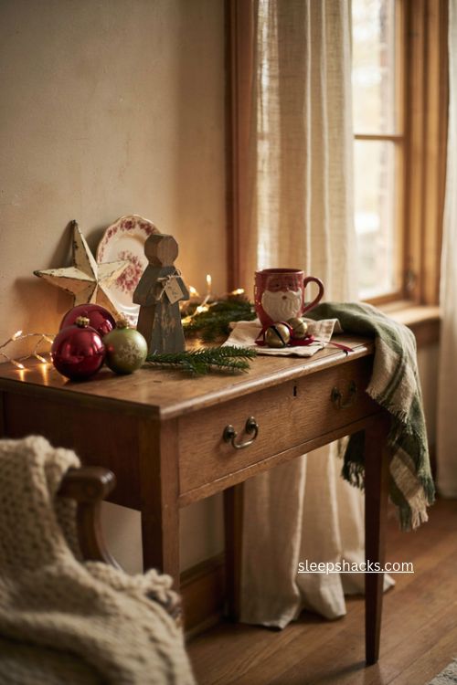 vintage christmas decor with treasured family keepsakes and heirloom ornaments 