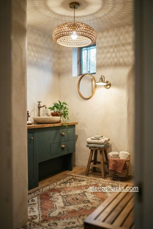 A woven pendant light 