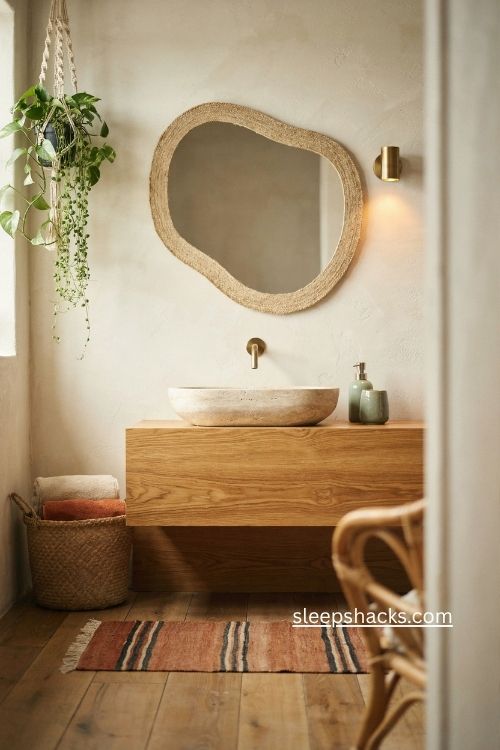 An organic-shaped mirror 