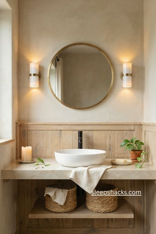 Bloxburg bathroom mirror and vanity styling ideas with simple decor