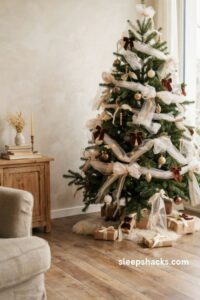 16 Brown and Cream Christmas Tree Ideas That Look Cozy and Stunning