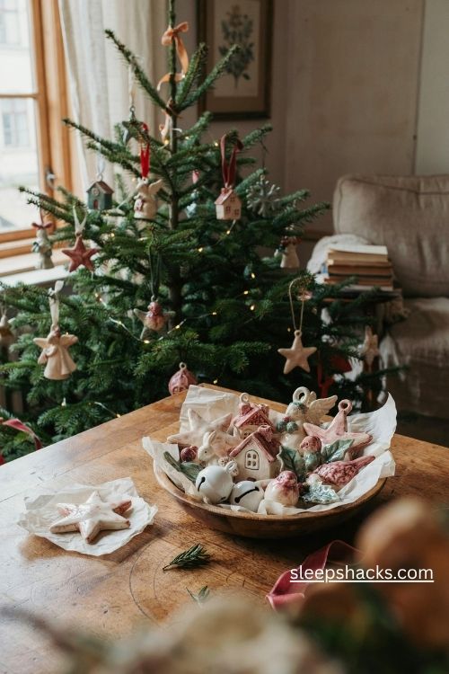 Ceramic christmas ornaments with vintage charm and treasured family keepsakes