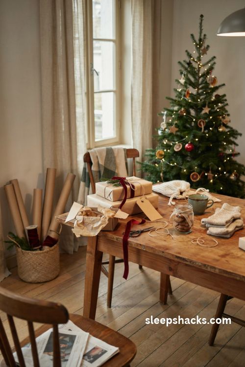 Christmas present ideas with thoughtful affordable gifts kraft paper wrapping cozy holiday decor handmade presents and simple gift inspiration
