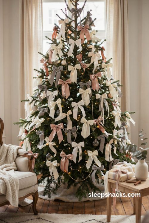 17 Coquette Christmas Tree Ideas That Look Dreamy and Perfect - Sleep ...