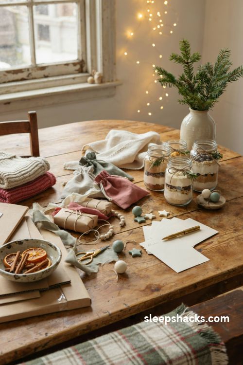 Diy christmas gifts for family with cozy handmade presents and rustic holiday wrapping ideas
