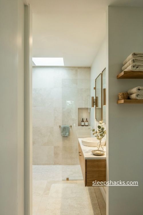 Ensuite bathroom ideas for a small calm and stylish private retreat