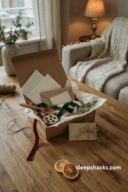 Experience gift idea with concert tickets movie night invitation card and thoughtful Christmas gift box
