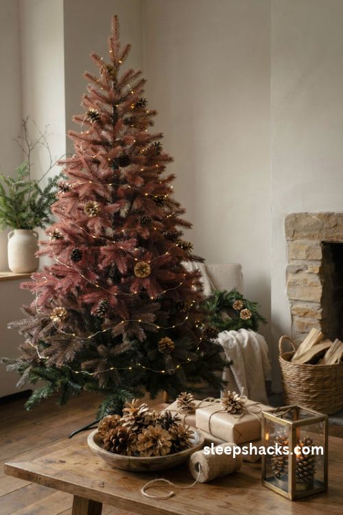Gold dipped pinecones for rustic christmas tree decorations and natural holiday styling