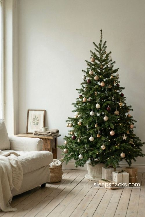 Mini ornament decorating ideas for a balanced and cozy 4ft christmas tree