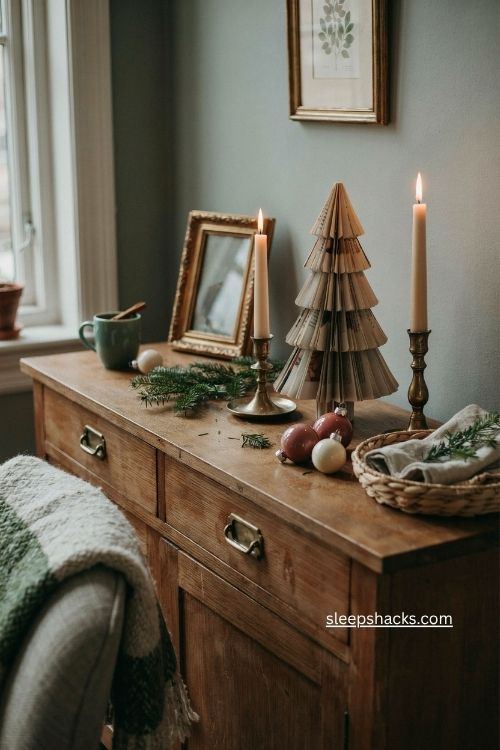 Pencil y-stand trick for a sturdy upright magazine christmas tree 