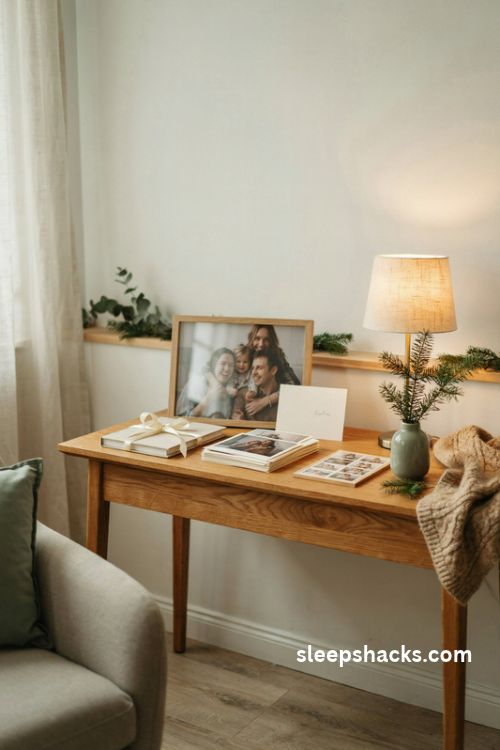 Personalized photo memory gift idea with a framed picture keepsake album and meaningful photo calendar