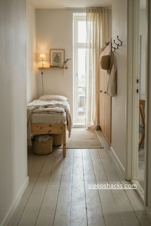 Small single bedroom ideas with smart storage and soft calming decor