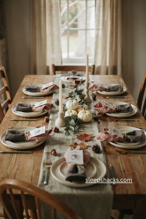 Thanksgiving kids table story kit ideas with pencils and nature objects