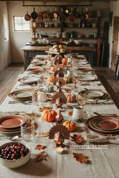 Turkey tealight holders for a charming Thanksgiving table 