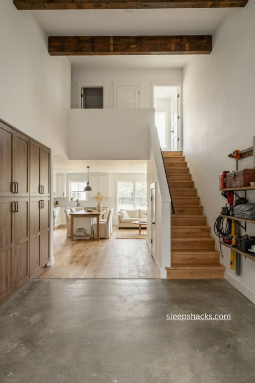 apartment over garage barndominium floor plan with two bedrooms and private entry 