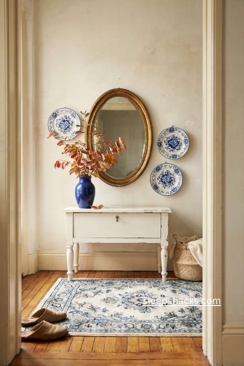 blue and white entryway rug ideas 
