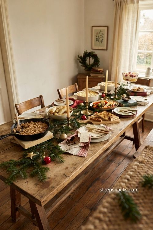 book themed potluck christmas party with story inspired food novels and cozy holiday table decor 