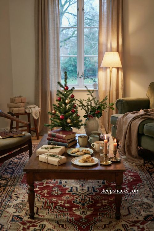 cozy book club christmas party ideas with books cookies and simple holiday decor