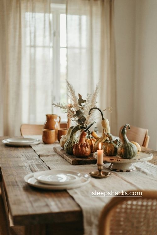 fairytale gourds with quirky stems for modern thanksgiving centerpiece 