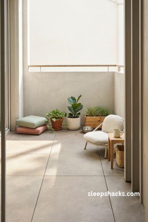 modern rubber balcony floor tiles in warm gray and terracotta